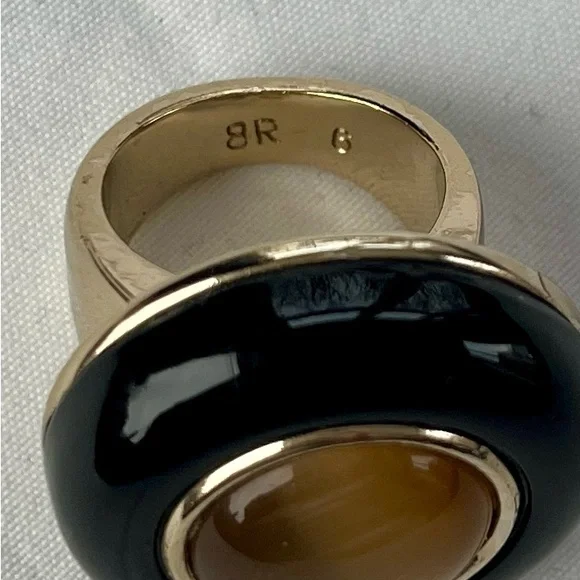 Banana Republic Tiger’s Eye Cocktail Ring, size 6 - Picture 2 of 10